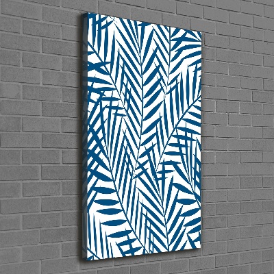 Quadro foto su tela verticale Foglie tropicali