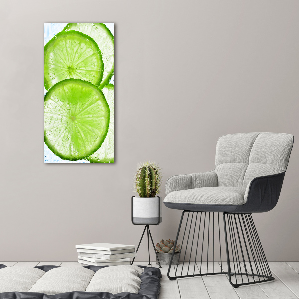 Quadro foto su tela verticale Calce sott'acqua