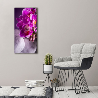Stampa quadro su tela verticale Orchidea rosa