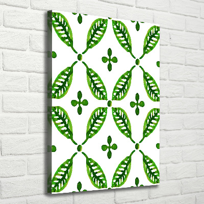 Quadro su tela canvas verticale Foglie verdi