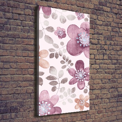 Stampa quadro su tela verticale Motivo floreale