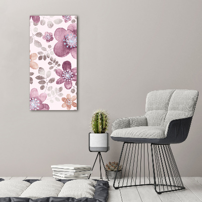 Stampa quadro su tela verticale Motivo floreale