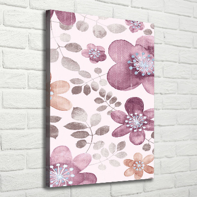 Stampa quadro su tela verticale Motivo floreale