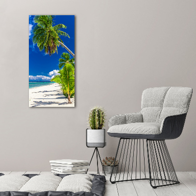 Quadro foto su tela verticale Spiaggia tropicale