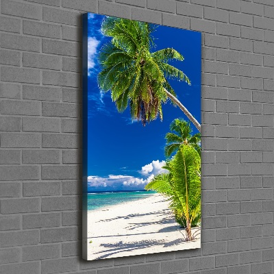 Quadro foto su tela verticale Spiaggia tropicale