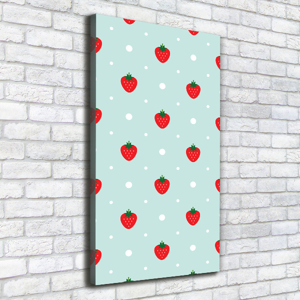 Stampa quadro su tela verticale Fragole