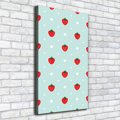 Stampa quadro su tela verticale Fragole