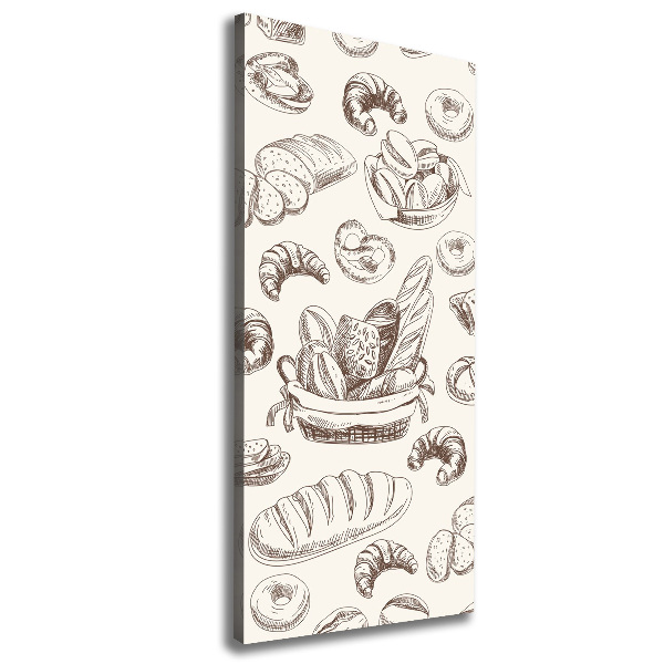 Quadro foto su tela verticale Pane