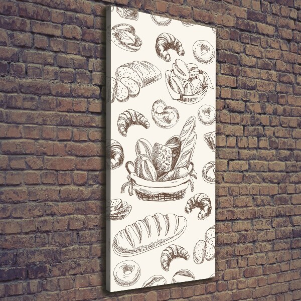 Quadro foto su tela verticale Pane