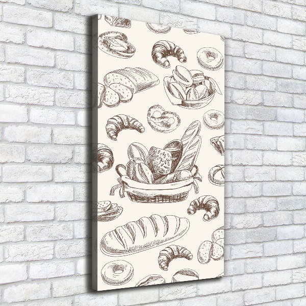 Quadro foto su tela verticale Pane