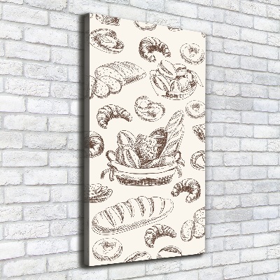 Quadro foto su tela verticale Pane