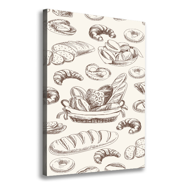 Quadro foto su tela verticale Pane