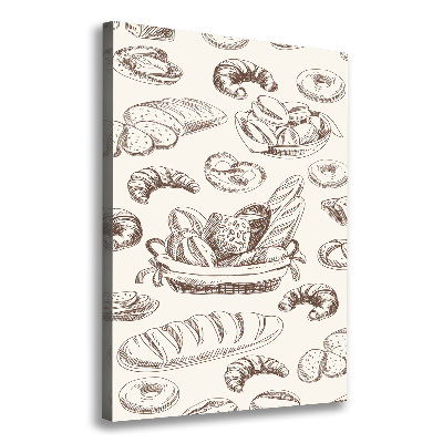 Quadro foto su tela verticale Pane