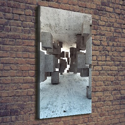 Stampa quadro su tela verticale Cubi in cemento