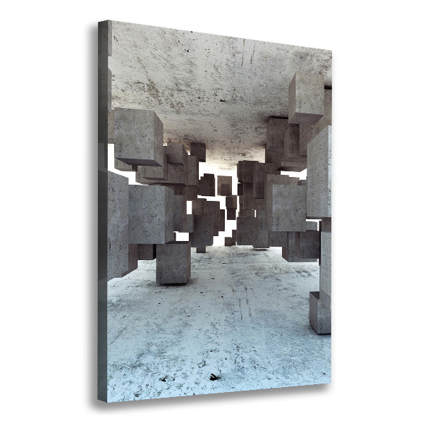 Stampa quadro su tela verticale Cubi in cemento