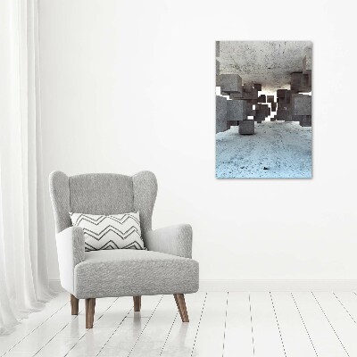 Stampa quadro su tela verticale Cubi in cemento