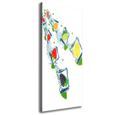 Quadro su tela canvas verticale Frutta e ghiaccio