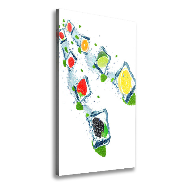 Quadro su tela canvas verticale Frutta e ghiaccio