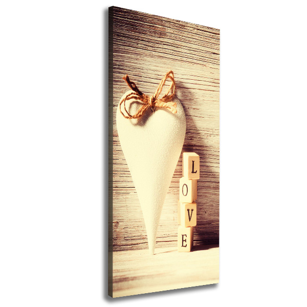 Quadro su tela canvas verticale Amore
