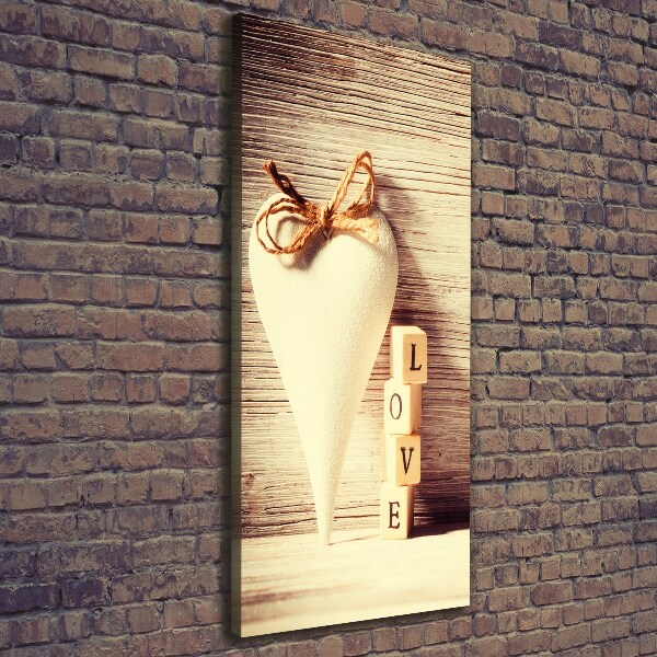 Quadro su tela canvas verticale Amore