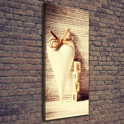 Quadro su tela canvas verticale Amore