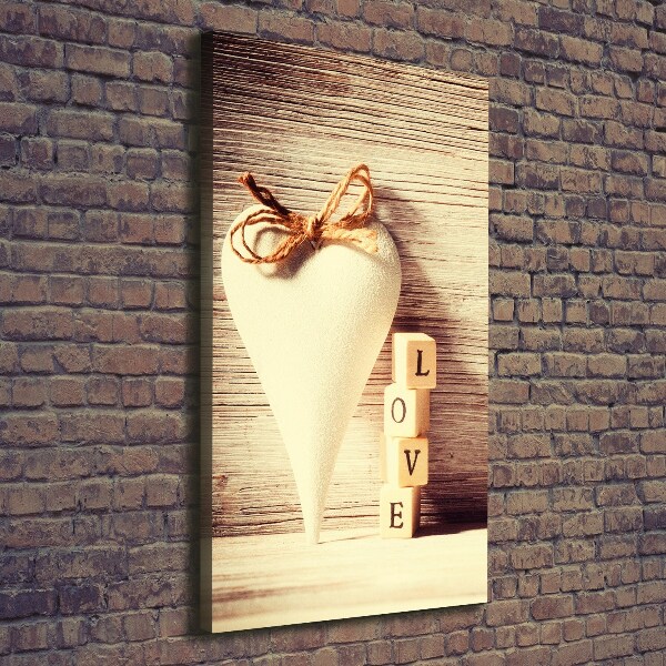 Quadro su tela canvas verticale Amore