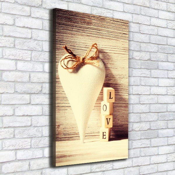 Quadro su tela canvas verticale Amore