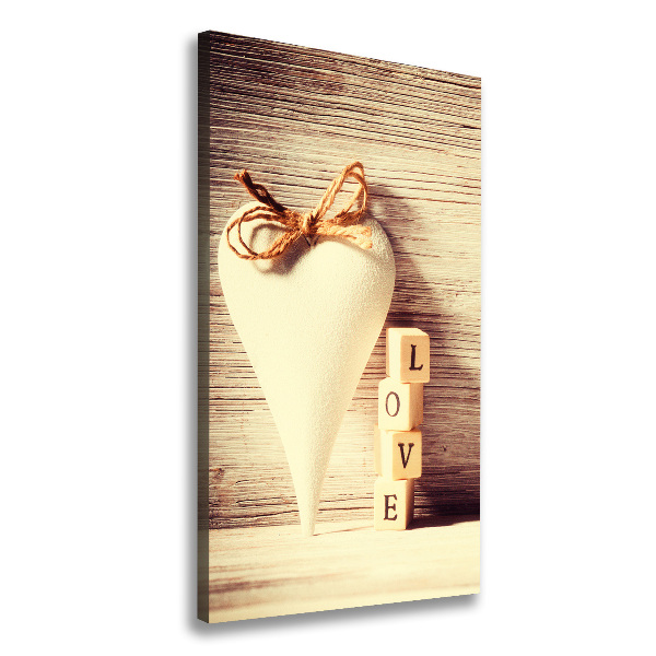 Quadro su tela canvas verticale Amore