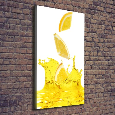 Quadro su tela canvas verticale Succo di limone
