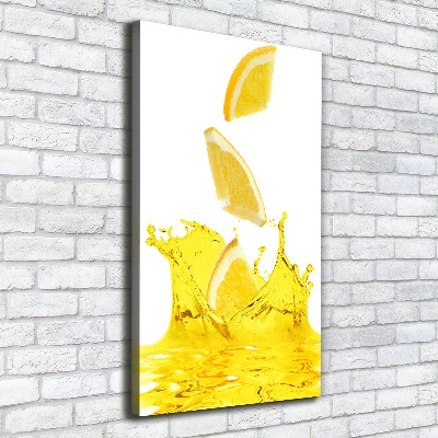 Quadro su tela canvas verticale Succo di limone
