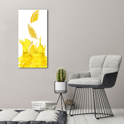 Quadro su tela canvas verticale Succo di limone