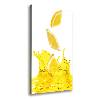 Quadro su tela canvas verticale Succo di limone