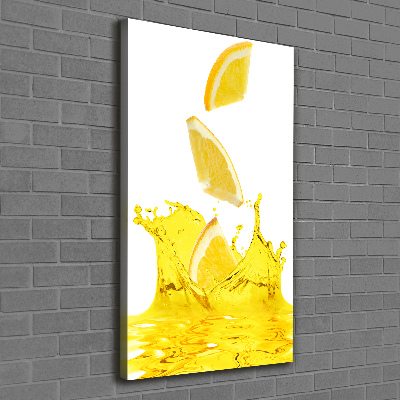 Quadro su tela canvas verticale Succo di limone