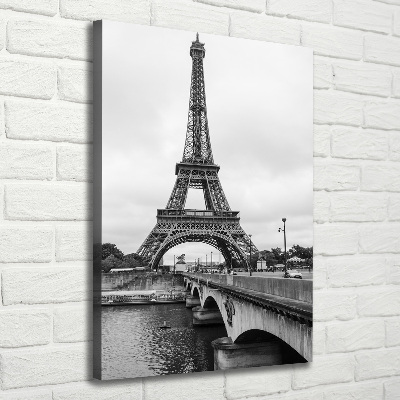 Stampa quadro su tela verticale Torre Eiffel Parigi