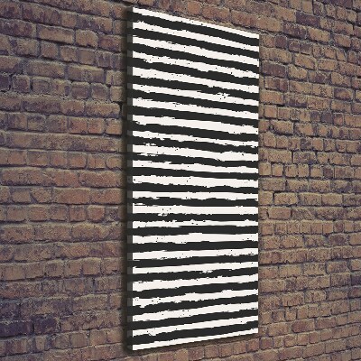 Quadro foto su tela verticale Strisce bianche e nere