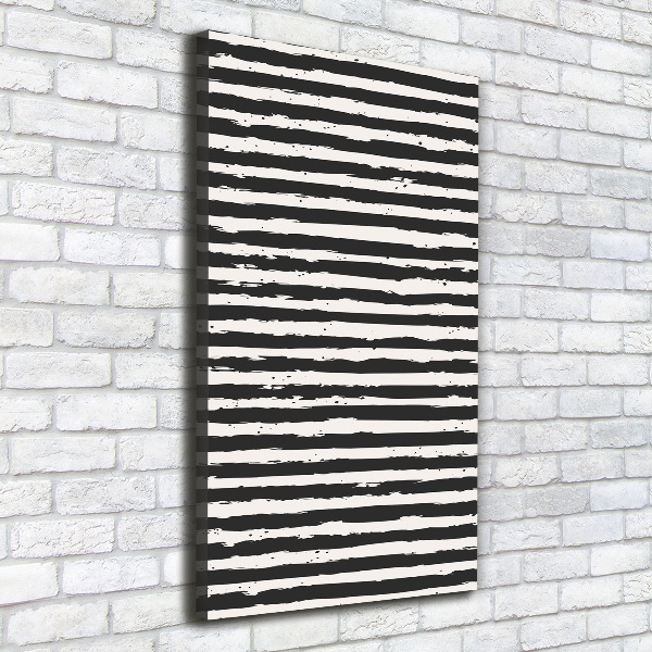 Quadro foto su tela verticale Strisce bianche e nere