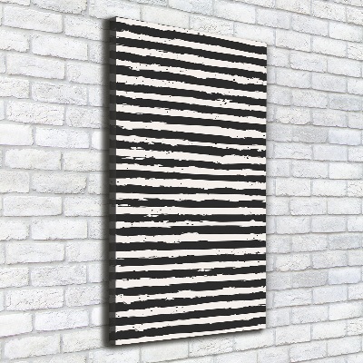 Quadro foto su tela verticale Strisce bianche e nere