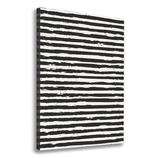 Quadro foto su tela verticale Strisce bianche e nere
