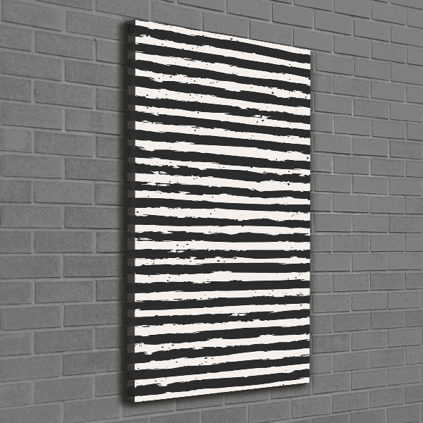 Quadro foto su tela verticale Strisce bianche e nere