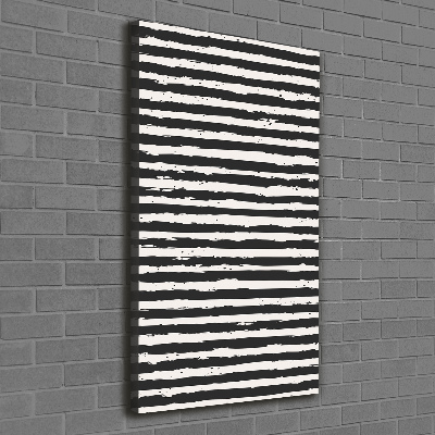 Quadro foto su tela verticale Strisce bianche e nere