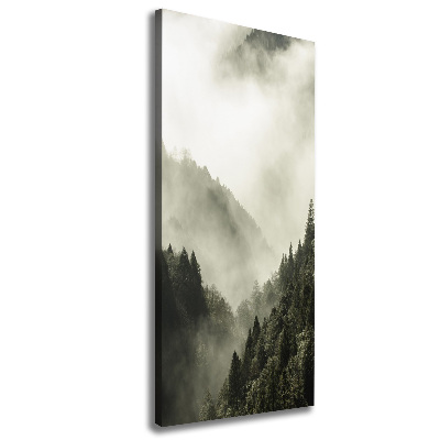 Quadro su tela canvas verticale Nebbia sulla foresta
