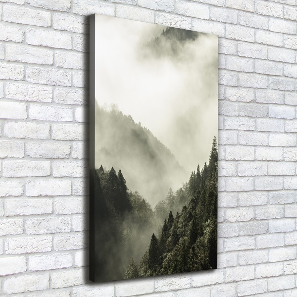 Quadro su tela canvas verticale Nebbia sulla foresta