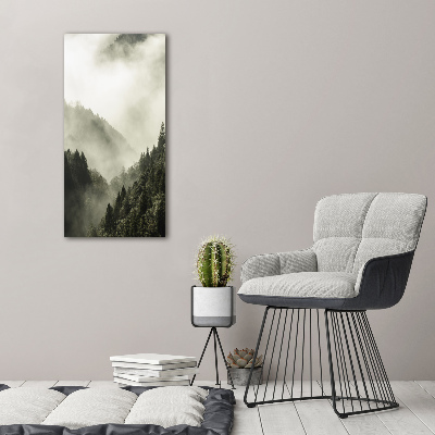 Quadro su tela canvas verticale Nebbia sulla foresta