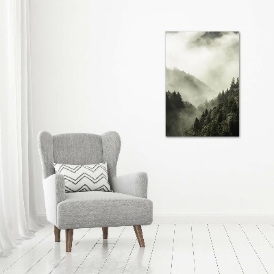 Quadro su tela canvas verticale Nebbia sulla foresta