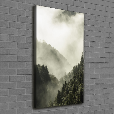 Quadro su tela canvas verticale Nebbia sulla foresta