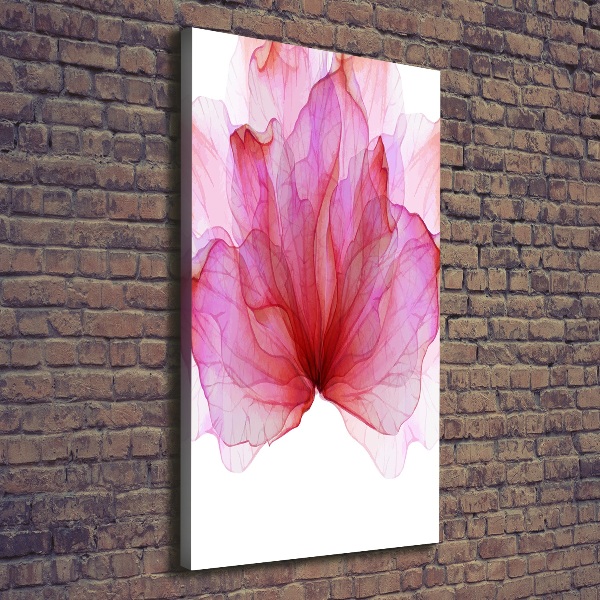 Quadro foto su tela verticale Fiore rosa