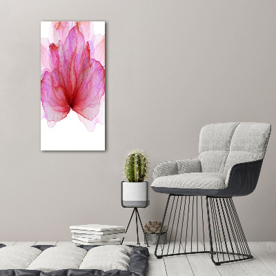 Quadro foto su tela verticale Fiore rosa