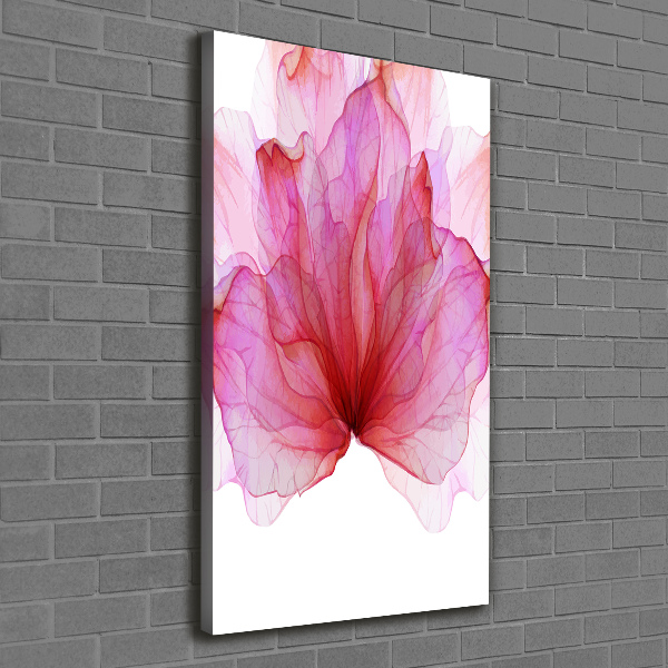 Quadro foto su tela verticale Fiore rosa
