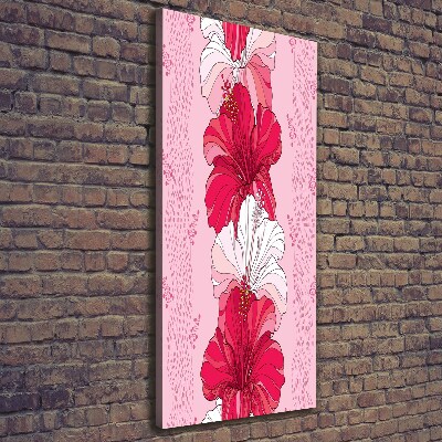 Quadro su tela canvas verticale Ibisco