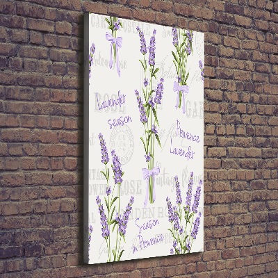 Quadro foto su tela verticale Lavanda
